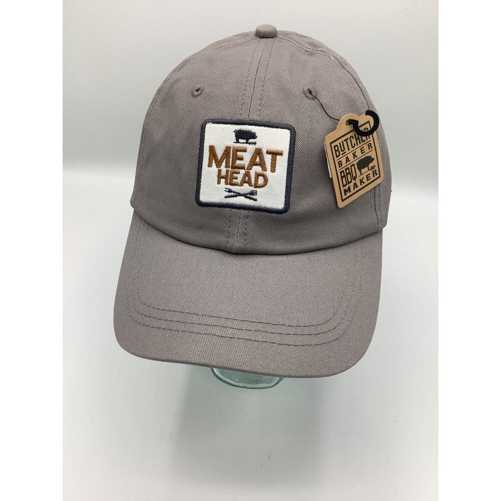 Meat Head Open Road Brands Gray Strapback BBQ Hat NWT